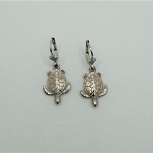 Vintage 925 Sterling Silver Turtle Earrings